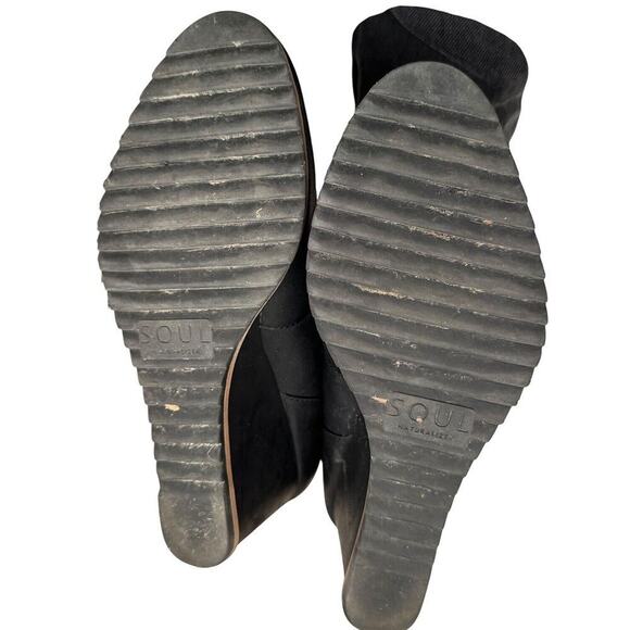 Soul Naturalizer Womens Size 10M Haley Black Wedge Boots Shoes Careerwear Witchy - Picture 11 of 16